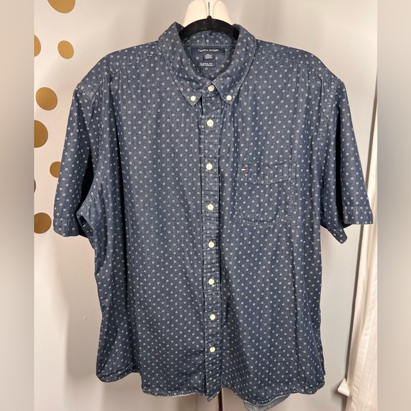EUC Tommy Hilfiger Blue Button Down Shirt - Picture 3 of 6